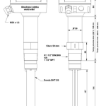 Czujnik Wibracyjny Poziomu SHT 120_130_140 schemat